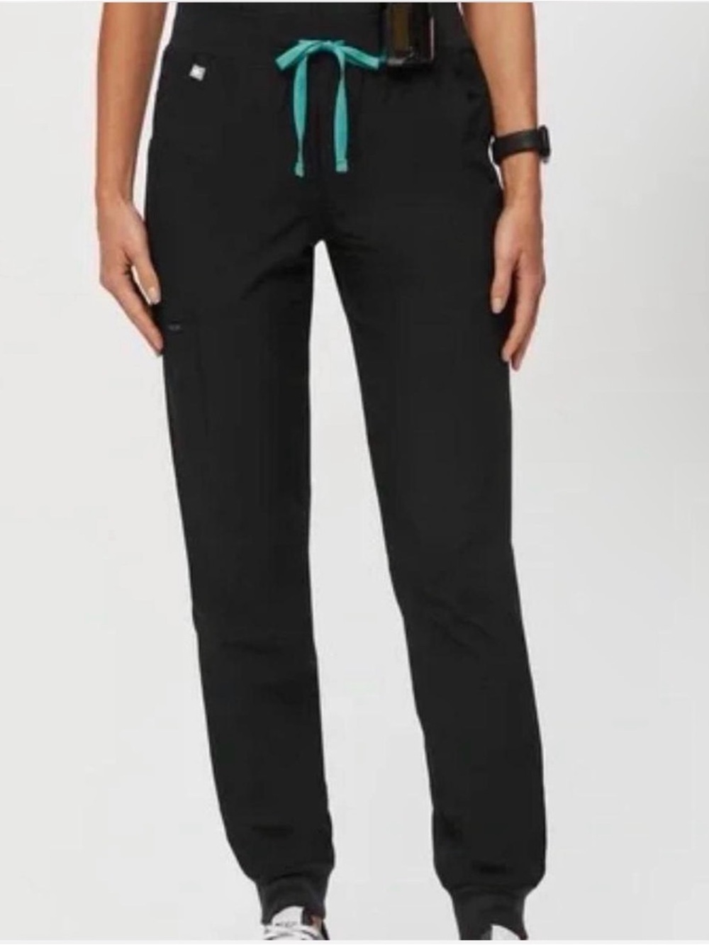 FIGS FIONLITE Zamora FREEx Jogger Scrub Pants M/P Black Teal